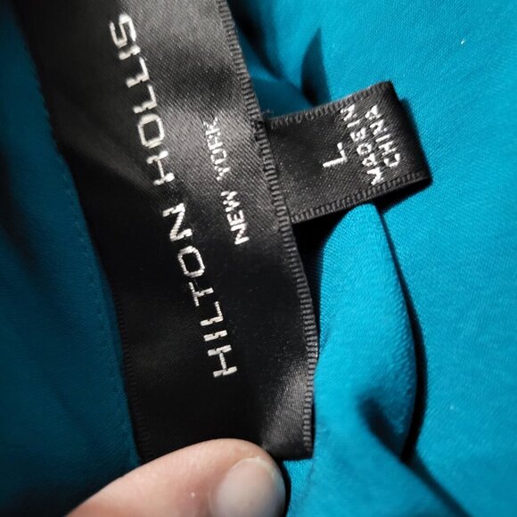 WOMANS COLD SHOULDER BLOUSE BY HILTON HOLLIS  SZ L - Picture 3 of 5